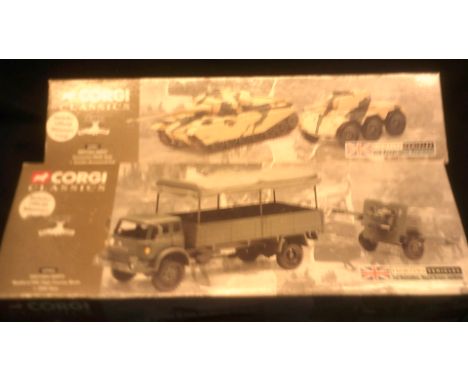 Corgi Classics-(2) include British Army Centurion MKIII Tank + Saladin Armoured Car serial no.69901-British Army Bedford MK H