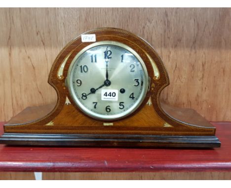 INLAID MANTLE CLOCK R. MCDONNELL &amp; CO BELFAST 