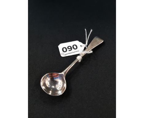 SILVER SALT SPOON 14786 GEORGE III WILLIAM CHAMPION 