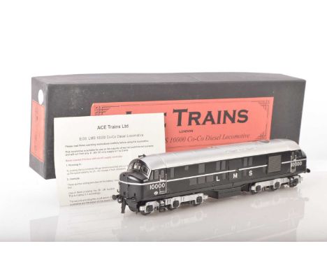 V Ace Trains (Czech) 0 Gauge Modern issue E/39 LMS gloss black 'The twins' class D16/1 Co-Co Diesel Locomotive, No.10000, 2/3