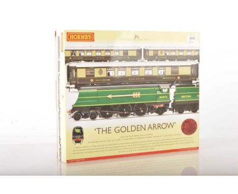 Hornby 00 Gauge Boxed R2369 'The Golden Arrow' Train Pack, comprising, renumbered SR green unrebuilt West Country Class 21C11