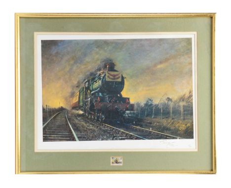 Terence Cuneo Railway Locomotive Limited Edition Signed Prints Used On Royal Mail Stamps (4), set of four framed and glazed, 