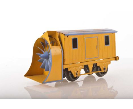 V Hornby 0 Gauge Snowplough, Circa 1934 Yellow version with Yellow base instead of the normal light Blue base, unusual varian