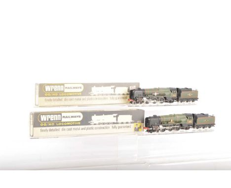 Wrenn 00 Gauge boxed Merchant Navy and West Country Class Locomotives and Tenders (2) W2238 BR green merchant Navy Class '350
