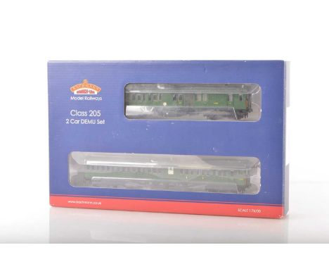 Bachmann For Kernow Model Rail Centre 00 Gauge boxed 31-235Z  BR SR green Class 205 2H Thumper  2-CAR  DEMU Diesel  Multiple 