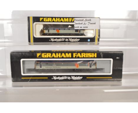 Graham Farish by Bachmann N Gauge Railfreight Diesel Locomotives (2), both boxed/cased, 371-233Class 47 47306 The Sapper and 