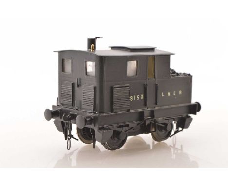 A kit-built Finescale 0 Gauge 2-rail electric Sentinel 0-4-0VBT Locomotive, evidently constructed from a Highfield Models bod