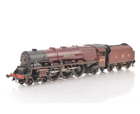 Kit built Finescale 0 Gauge 4-6-2 Loco & Tender LMS lined maroon Princess Coronation class 'Duchess of Atholl',  No.6231, 2-r