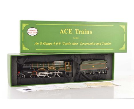 Ace 0 Gauge Modern issue E/7 4-6-0 Loco & Tender GWR lined green Castle class 'Tintagel Castle',  No.5011, 3-rail electric, p