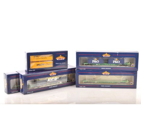 Bachmann 00 Gauge boxed Intermodal Container wagons and Loads (5), 37-302A EFS Intermodal wagon and Container (twin pack), 37
