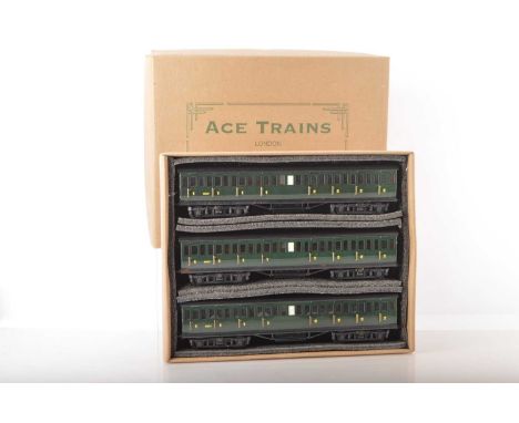 Ace 0 Gauge modern issue 3-car SNCF coach pack, 1st/2nd *3, E, Box VG-E