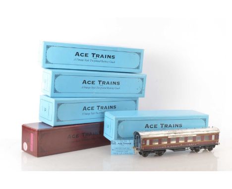 Ace 0 Gauge modern issue C/3 group of Kit built LMS Passenger coaches (5), 1st /3rd, All 1st No.4183, All 3rd brake end with 