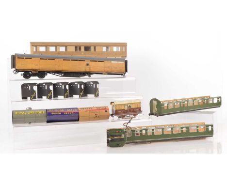 ACE Kitbuilt mixed group of Passenger and other rolling stock (20 plus),  consisting of a LNER Full brake coach No.12 one bog