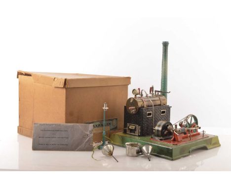 A boxed Marklin live steam Generating Plant, ref 4697/6/91, a single-cylinder horizontal engine with slip-eccentric reversing