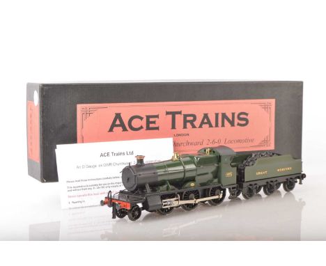 V Ace Trains 0 Gauge (Czech) Modern issue E/37 2-6-0 Loco & Tender GWR green Churchward Mogul,   No.4375, 2/3 rail electric, 