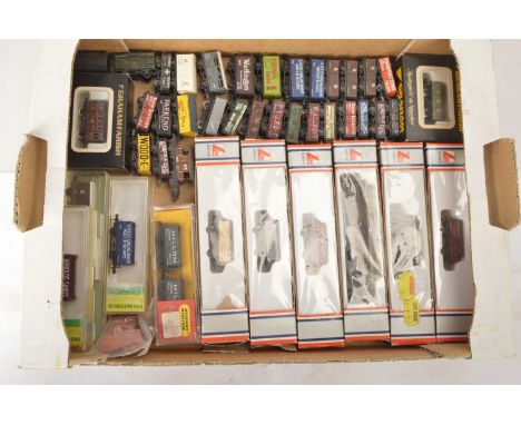N Gauge British Outline Goods Wagons (40),  in various liveries from various regions, boxed Lima, 320862 GWR siphon G, plank 