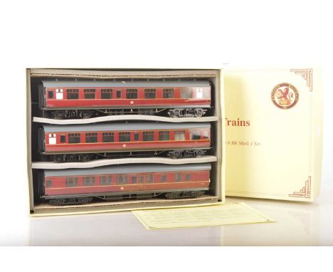 V Ace Trains 0 Gauge Modern issue C/12 BR Mk 1 Maroon (Ex WR) 3-coach Set, consisting of Corridor composite No.15328, Open Se