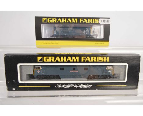 Graham Farish by Bachmann N Gauge Diesel Locomotives (2), both cased with card sleeves, 371-402 Class 52 D1013 Western Ranger