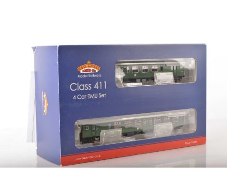 Bachmann 00 Gauge boxed 31-425  BR SR green Class 411 4-CEP EMU 7105 Electric Multiple Unit, comprising, Power, Trailer and t