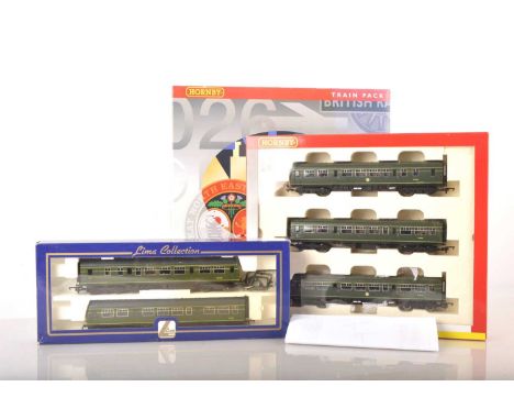 Hornby and Lima  00 Gauge Boxed Diesel Railcar Packs (2), Hornby R2578A Matched Train Series BR green Class 101 3-Car DMU, in