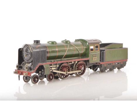Marklin Gauge 1 4-6-0 Loco & Tender Ref: E66/12921 in lined Green Continental outline, 3-rail electric, repainted and lined w