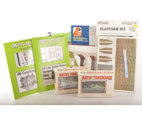 Airfix Ratio Superquick Wills and Peco Buildings and Lineside unmade 00 Gauge Kits (29)  Airfix Engine Shed (2), Ratio 504 St