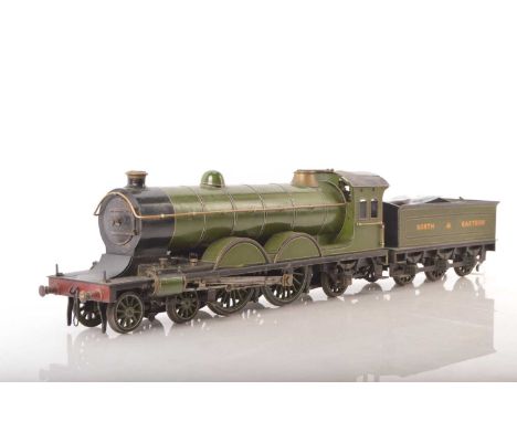Bassett Lowke Gauge 2 4-4-2 Loco & Tender North Eastern Railway Atlantic, Live steam, twin internal and 2 external cylinders,