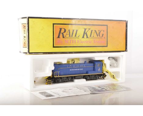 Rail King by MTH 0 Gauge 30-2642-1VO 1000 US Airford blue No 7467 Diesel Engine with Proto sound, in original box, E, appears