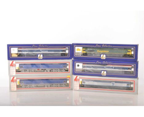 Lima 00 Gauge boxed Class 59 and 66 Diesel Locomotives (6), L204665 Hanson blue and light grey 59102 'Village of Chantry' and
