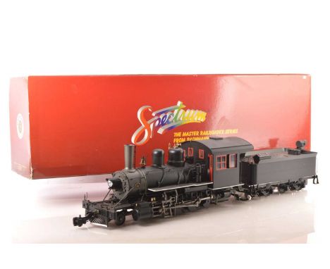 A boxed G Scale Bachmann Spectrum series American 2-8-0 Locomotive and Tender, Item ref 81299, representing a narrow-gauge Ba