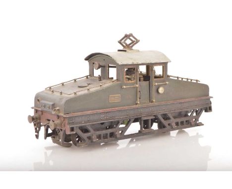 Marklin Gauge 1 P.O green Steeple cab Loco, No.E.1, 3-rail electric, twin bogie with 1 powered set with 3-rail pick-ups, vers