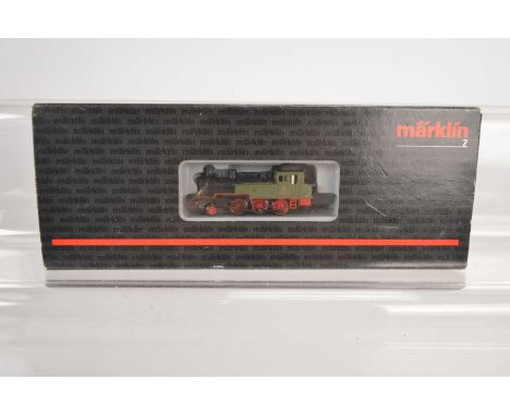 Marklin Mini Club Z Gauge Steam Tank Locomotive,  boxed 88952, Class T9 locomotive 1103 of the K.W.St.E in green/red livery, 