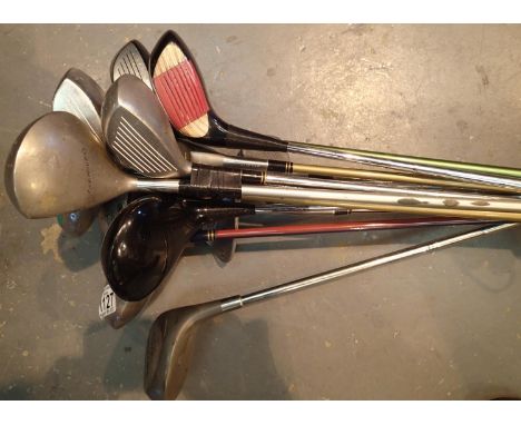 Selection of mixed golf clubs to include Dunlop, Taylor and Regal. Not available for in-house P&amp;P, contact Paul O'Hea at 