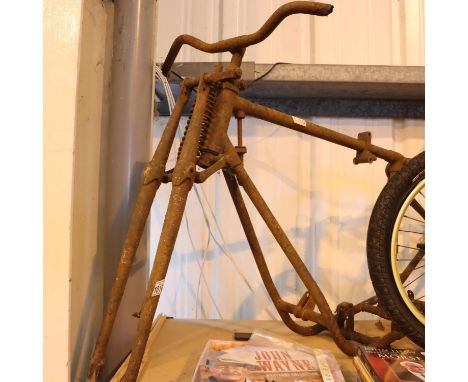 Vintage motorcycle frame of unknown make. Not available for in-house P&amp;P, contact Paul O'Hea at Mailboxes on 01925 659133