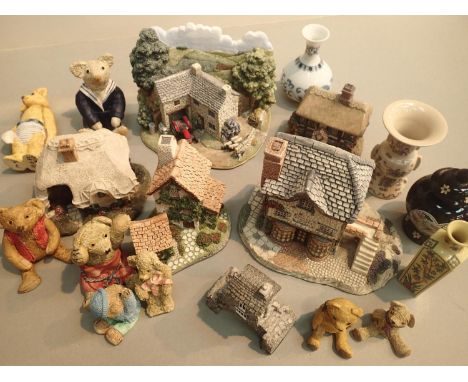 Mixed ceramics including Memory Lane cottages, ceramic teddy bears etc. Not available for in-house P&amp;P, contact Paul O'He