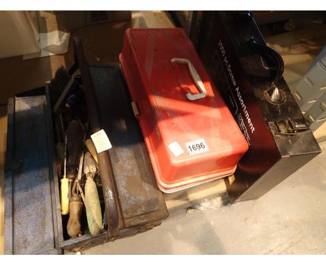 Two tool boxes of mixed hand tools to include screwdrivers hammers etc. Not available for in-house P&amp;P, contact Paul O'He