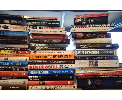 Shelf of books including Comedy examples. Not available for in-house P&amp;P, contact Paul O'Hea at Mailboxes on 01925 659133