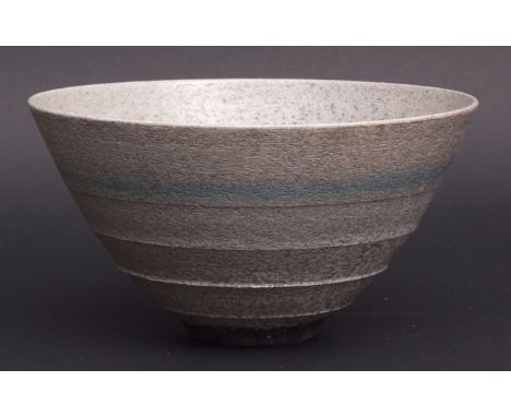Robin Welch Studio pottery bowl of tapering conical form, 11ins diam  