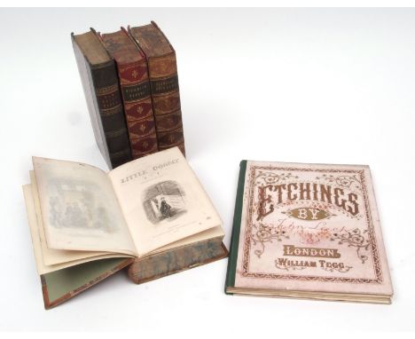 CHARLES DICKENS, 3 titles: LITTLE DORRIT, illustrated Hablot Knight Browne (Phiz), London, Bradbury & Evans, 1857, 1st editio