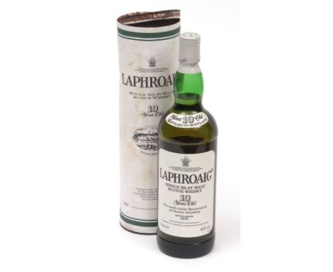 Laphroaig single Islay malt Scotch Whisky, 10-year old, 1ltr, boxed  