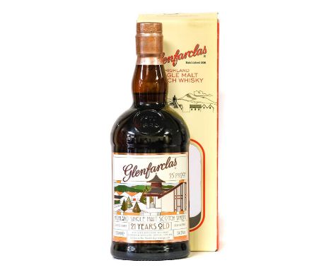 Glenfarclas 21 Year Old 95º Proof Highland Single Malt Scotch Whisky, bottled exclusively for thewhiskyexchange.com, cask mat