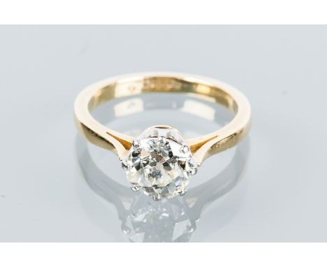 DIAMOND SOLITAIRE RING
the old cut diamond approximately 1.50 carats, hallmarked for eighteen carat gold, size L-M