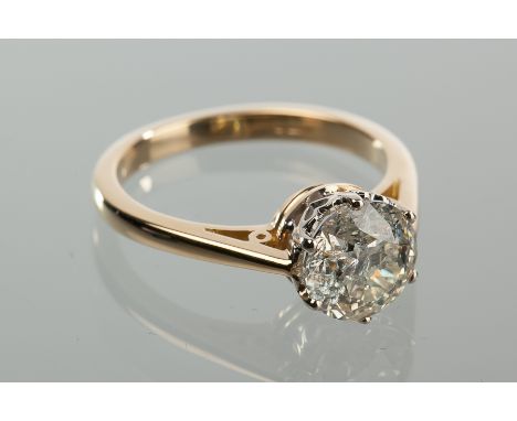 DIAMOND SOLITAIRE RING
the brilliant cut diamond approximately 2.10 carats, in eighteen carat gold, size N