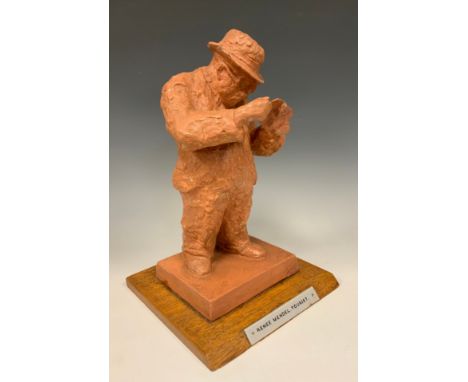 Renee Mendel, 'The Tourist', studio pottery ceramic sculpture, potter's mark to base, 29.5cm tall. Provenance: collection lab