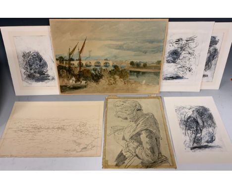 English School, 19th century, 'A Maid', fine pencil study, 21cm x 16cm; english school, 19th century, 'Lancaster', preparator
