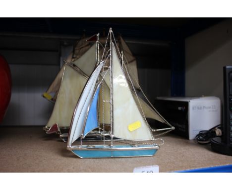 Three model boats