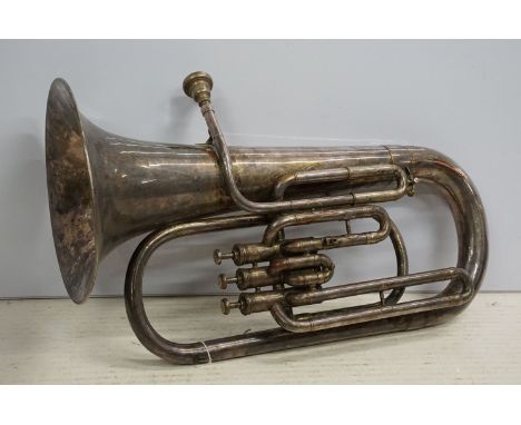 Salvation Army silver plated 'Endurance Class' euphonium, with mouth piece 