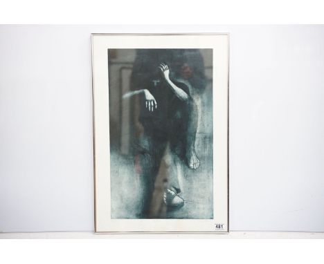 H Robbins, 20th century, a studio framed limited edition etching portrait of a seated nude figure, no 9 of 30, titled 'Figure