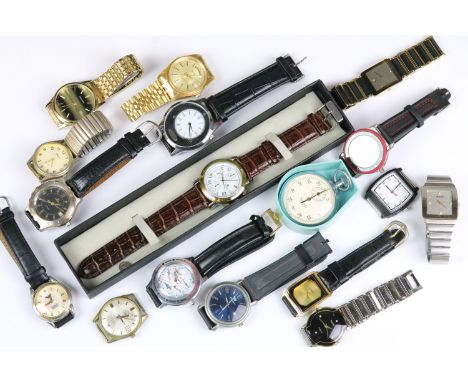 A collection of watches to include Rado and Sekonda examples 