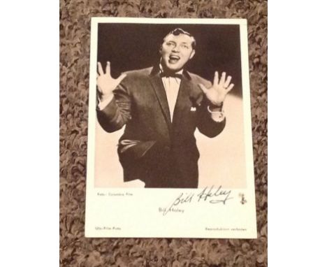 Bill Haley signed black and white post card photo. William John Clifton Haley (July 6, 1925 - February 9, 1981) was a pioneer
